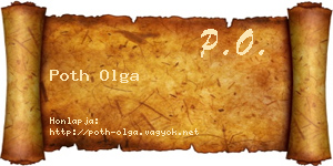 Poth Olga névjegykártya