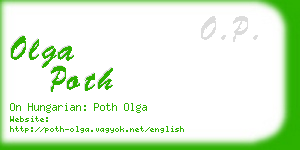 olga poth business card